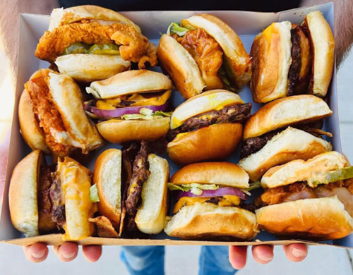 box of sliders